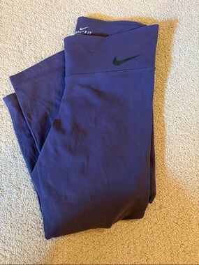 Nike Purple Athletic Leggings with Black Swoosh